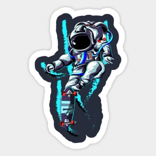 astronaut skateboard Sticker